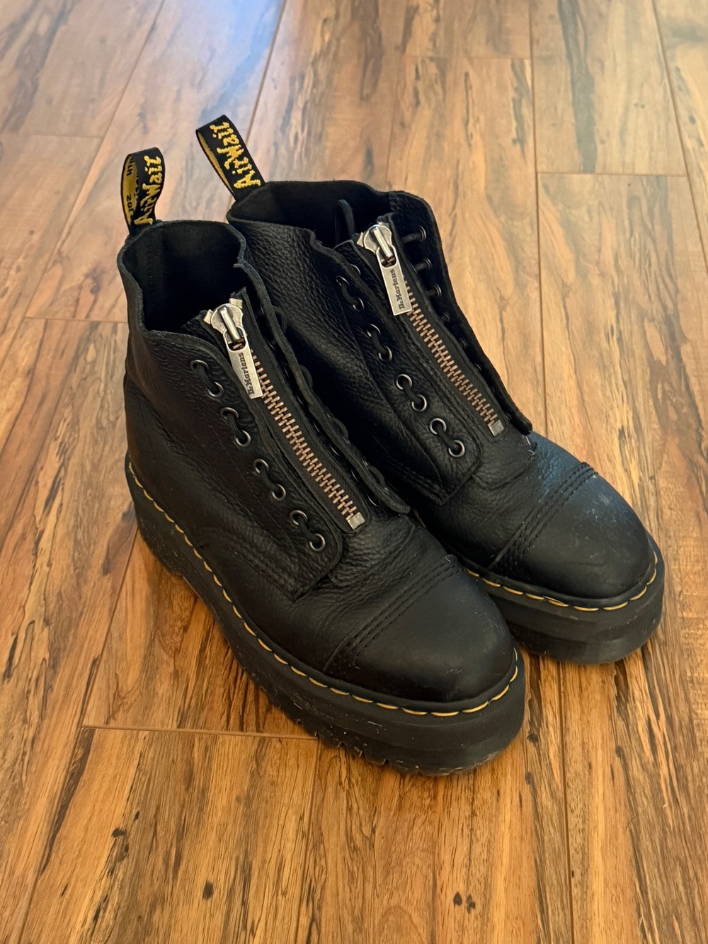 Dr. Martens Sinclair Front Zip Platform Combat Booties